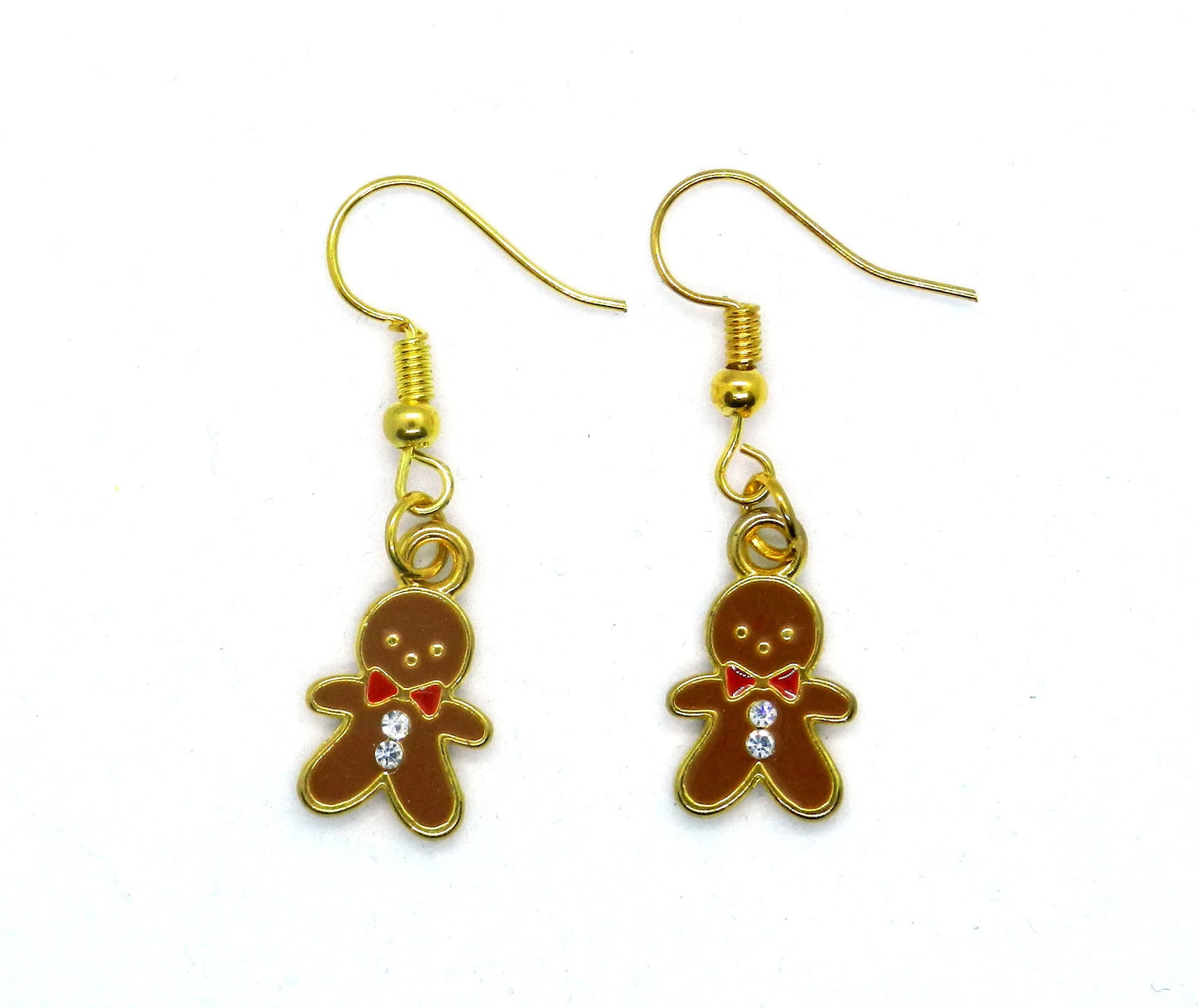 Gingerbread Men Enamel Earrings