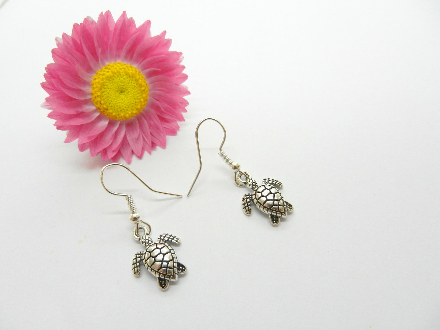 Tibetan Silver Turtle Earrings