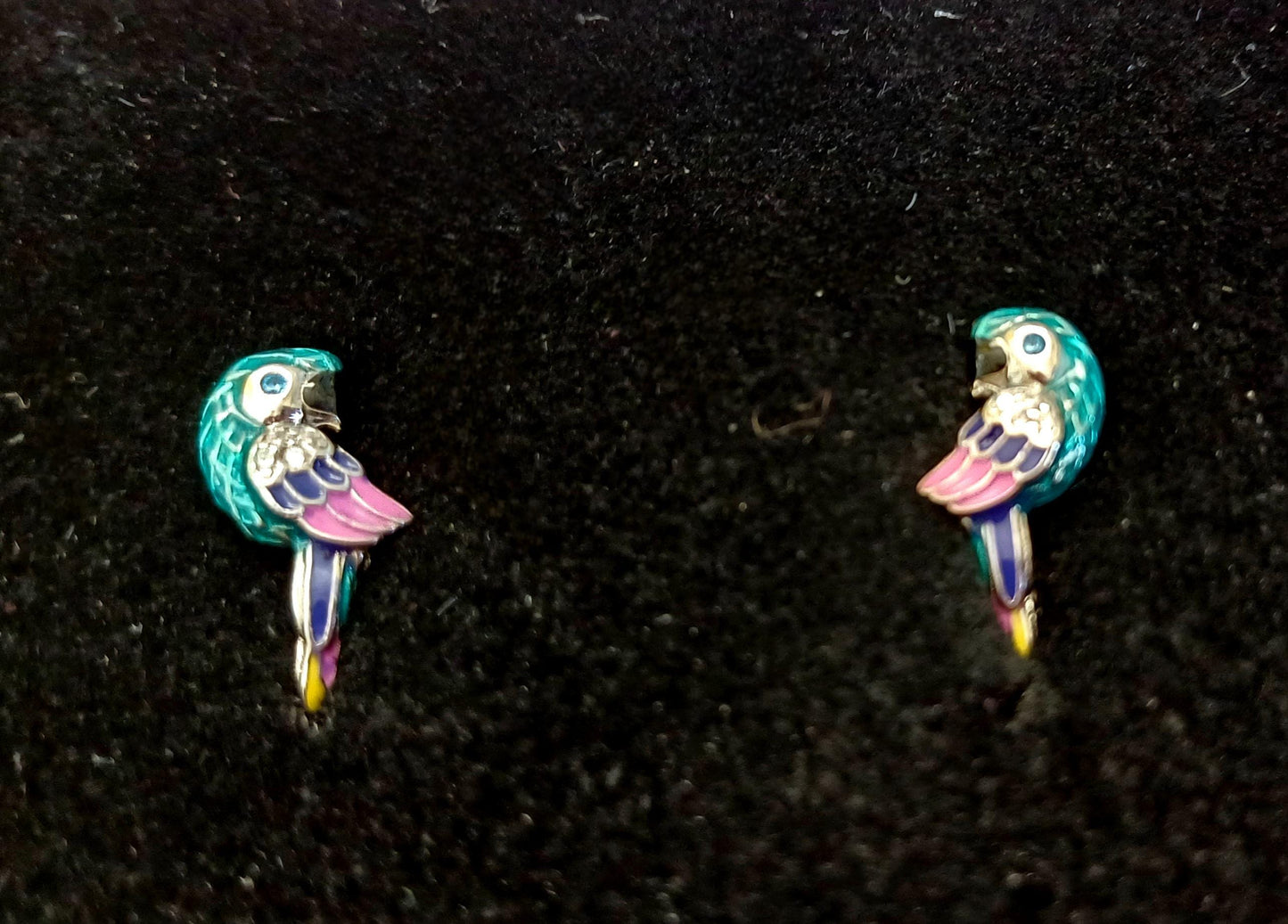 Parrot Silver Earrings