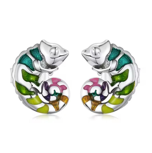 Chameleon Stud Earrings