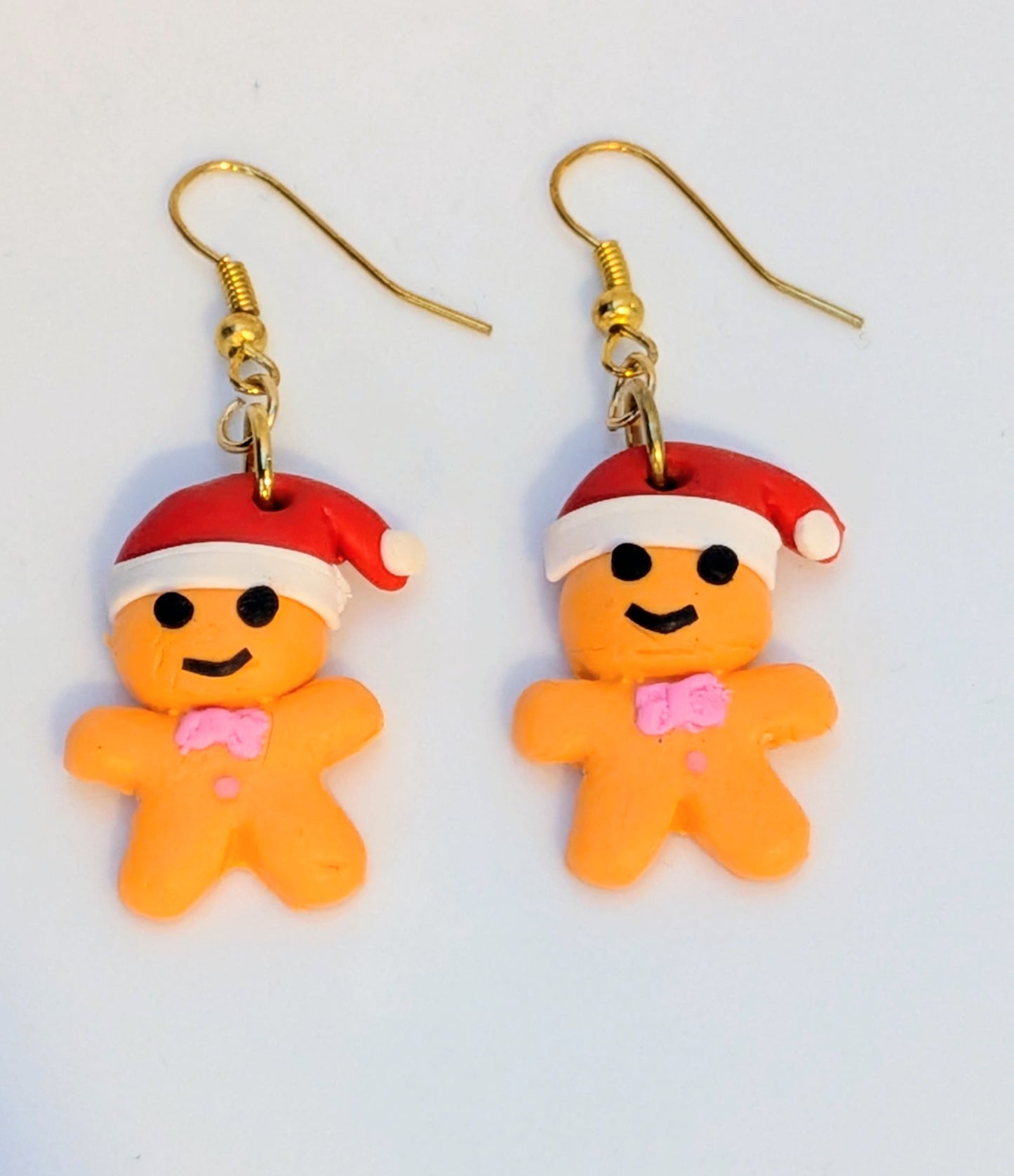 Gingerbread Men Polymer Clay Earrings