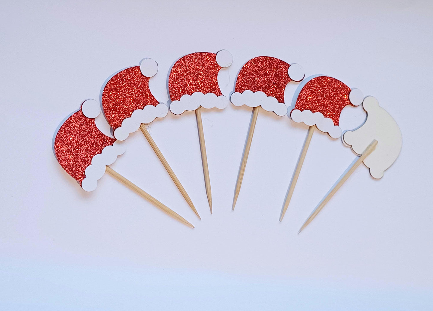 Santa Hat Cupcake Decorations